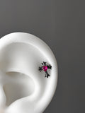 Piercing oreja Cross Silver o050