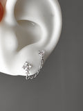 Piercing oreja Cross Silver o054