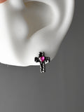 Piercing oreja Cross Silver o049
