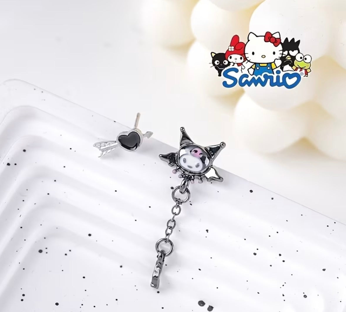 Aretes rectos Kuromi t076