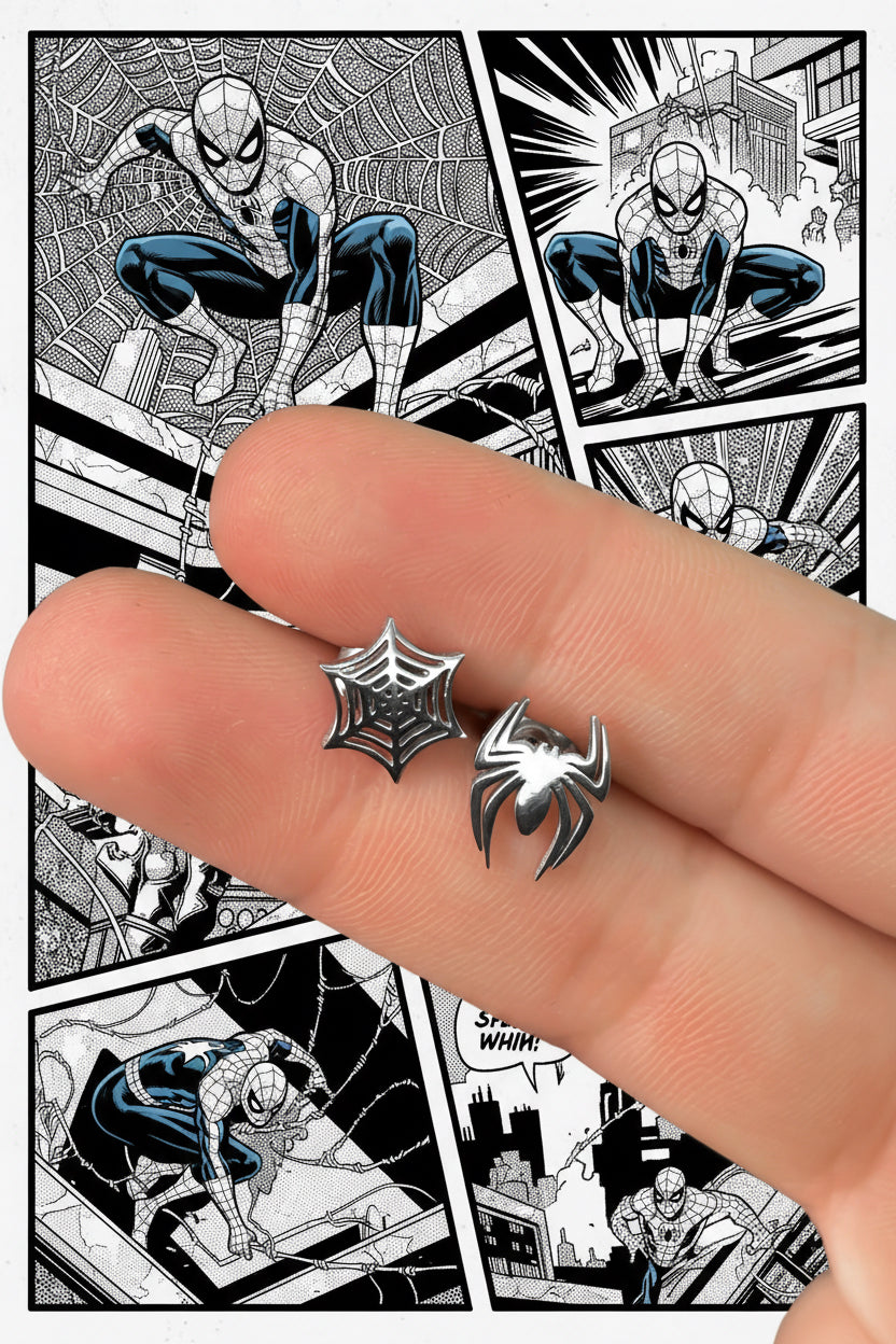 Aretes rectos Spiderman t038