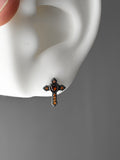 Piercing oreja Cross Silver o048