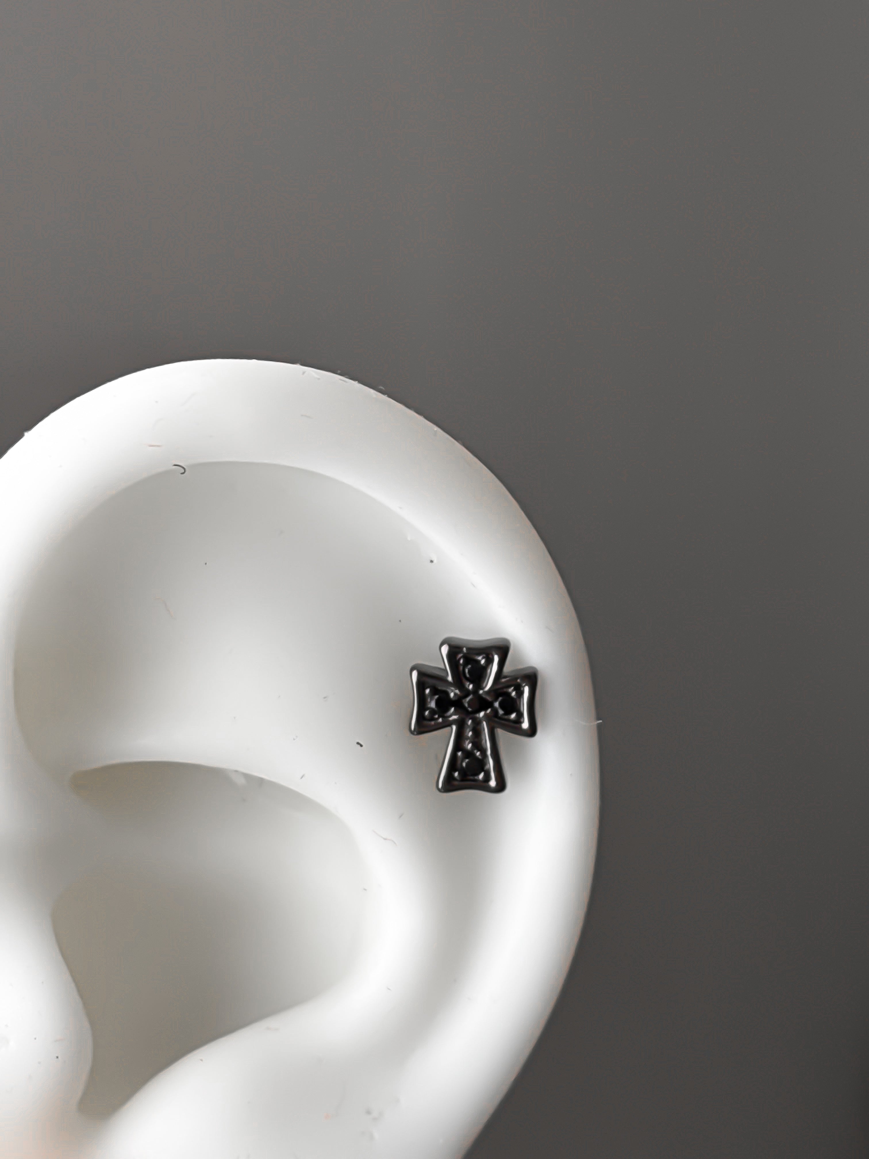 Piercing oreja Cross Silver o053