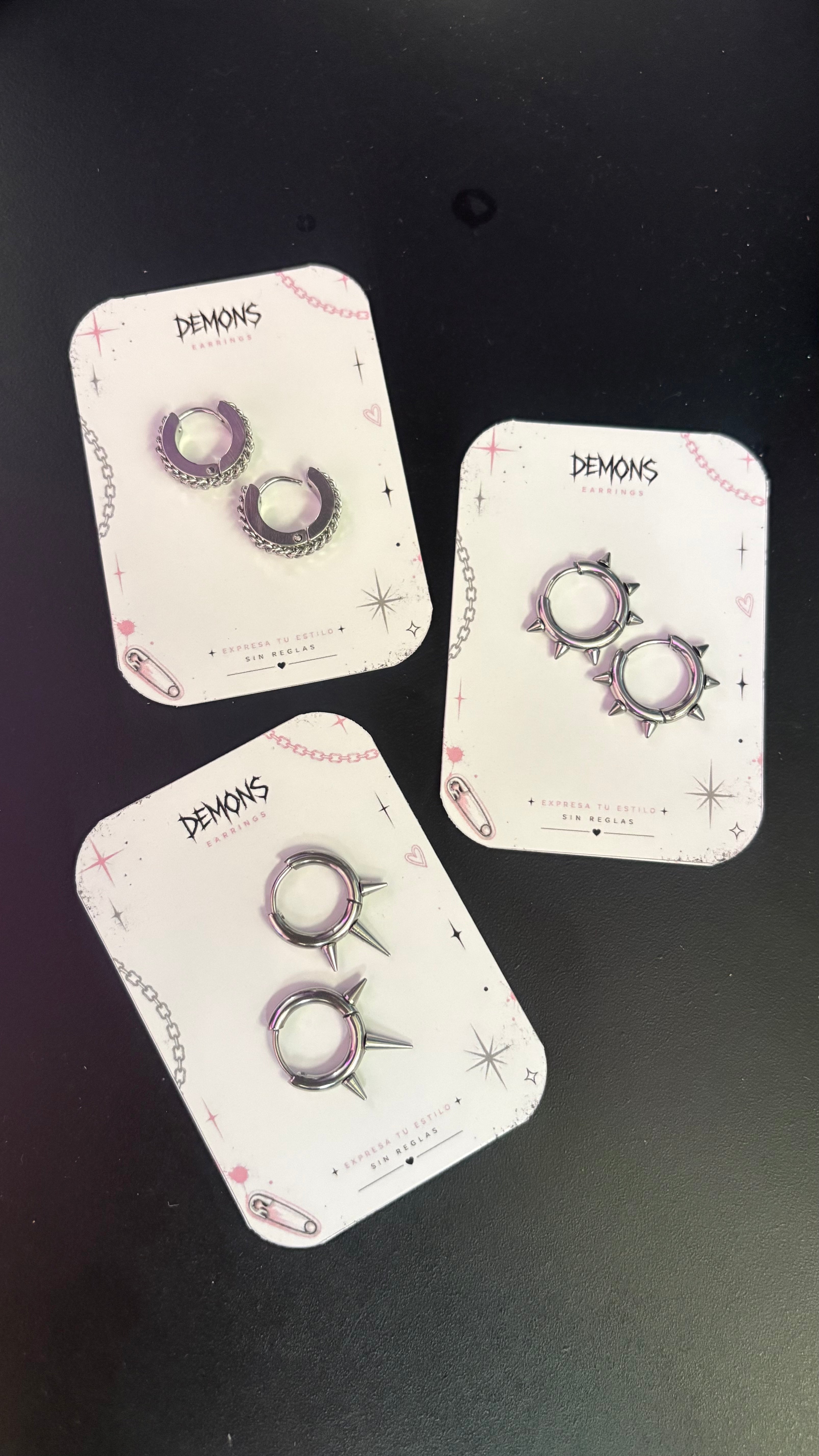 Aretes argollas crunge AG053